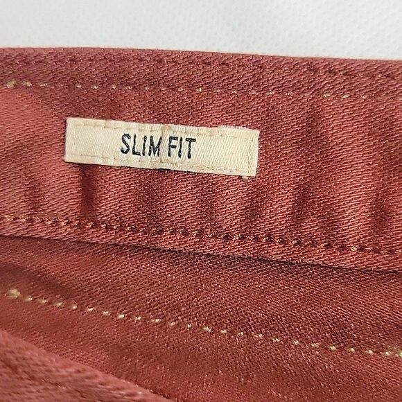 Todd Snyder Jeans Mens 32x34 Rust Red Slim Fit 5 Pocket Stretch Denim Pants NYC - Picture 10 of 11